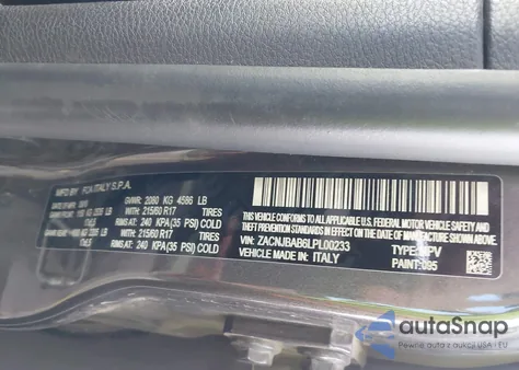 2020 Jeep Renegade Upland 4X4 z USA, uszkodzony, nr VIN ZACNJBAB6LPL00233